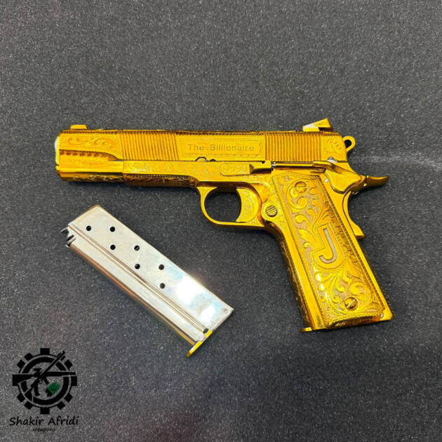 Colt 1911 gold engraved